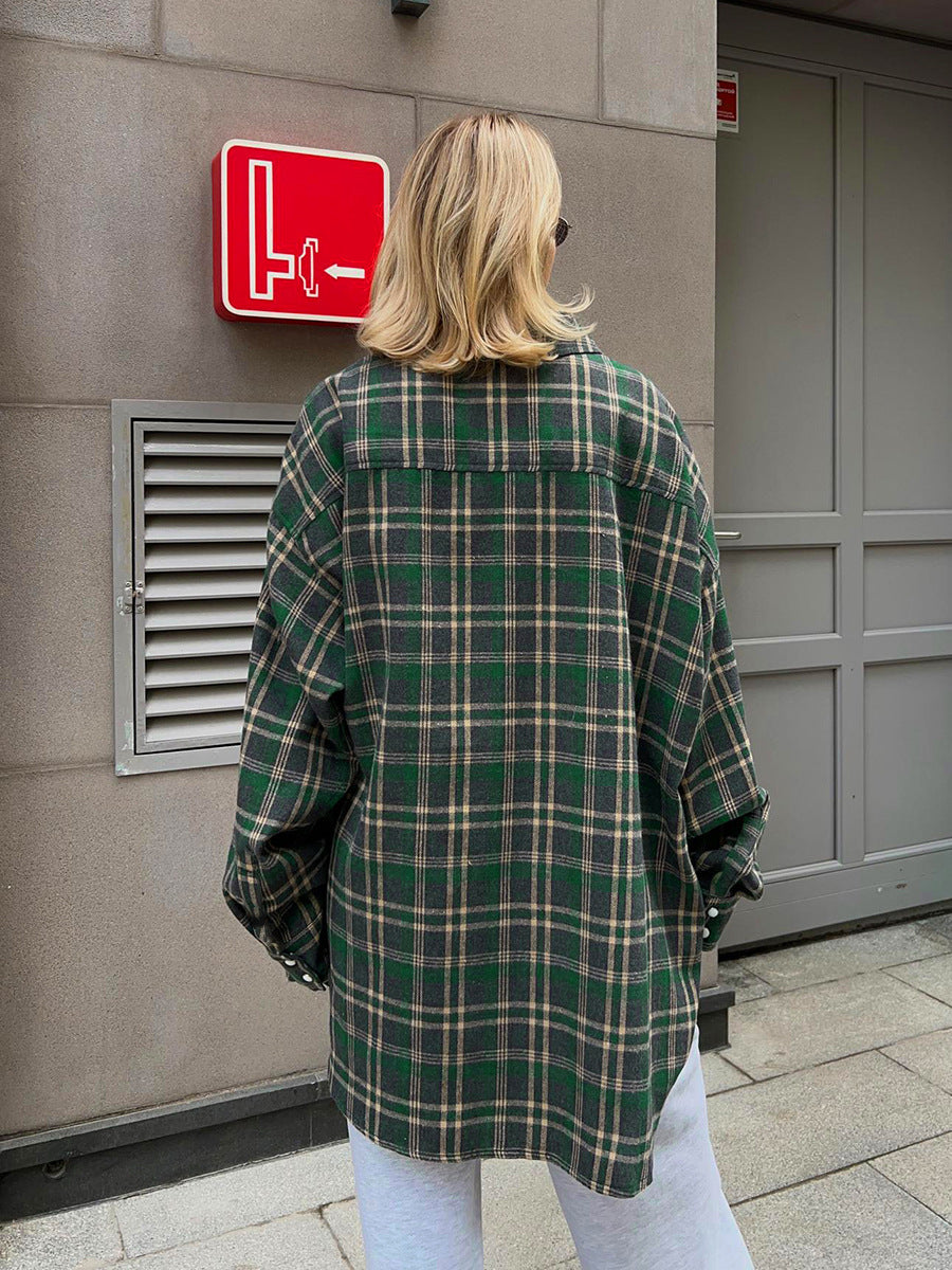 Raquel Oversized Plaid Flap Pocket Shacket
