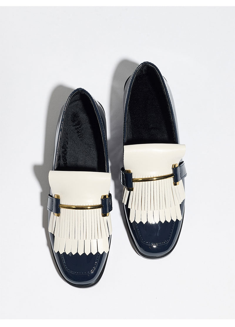 Beatrice Patent Fringe Loafers