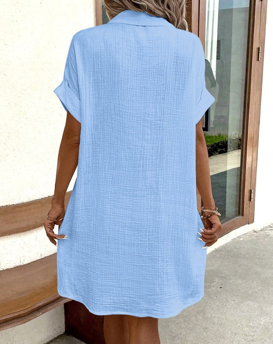 Clara Flattering Cotton Shirt Dress
