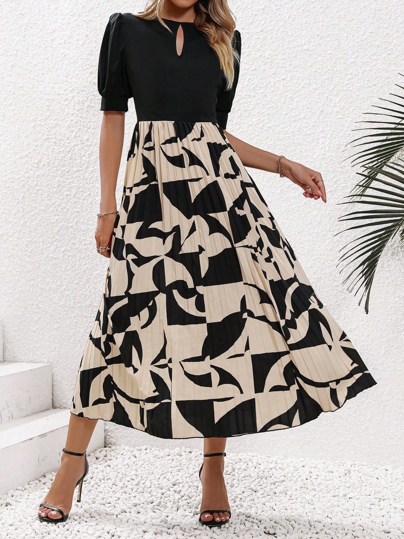 Patricia Elegant Pleated Midi Dress