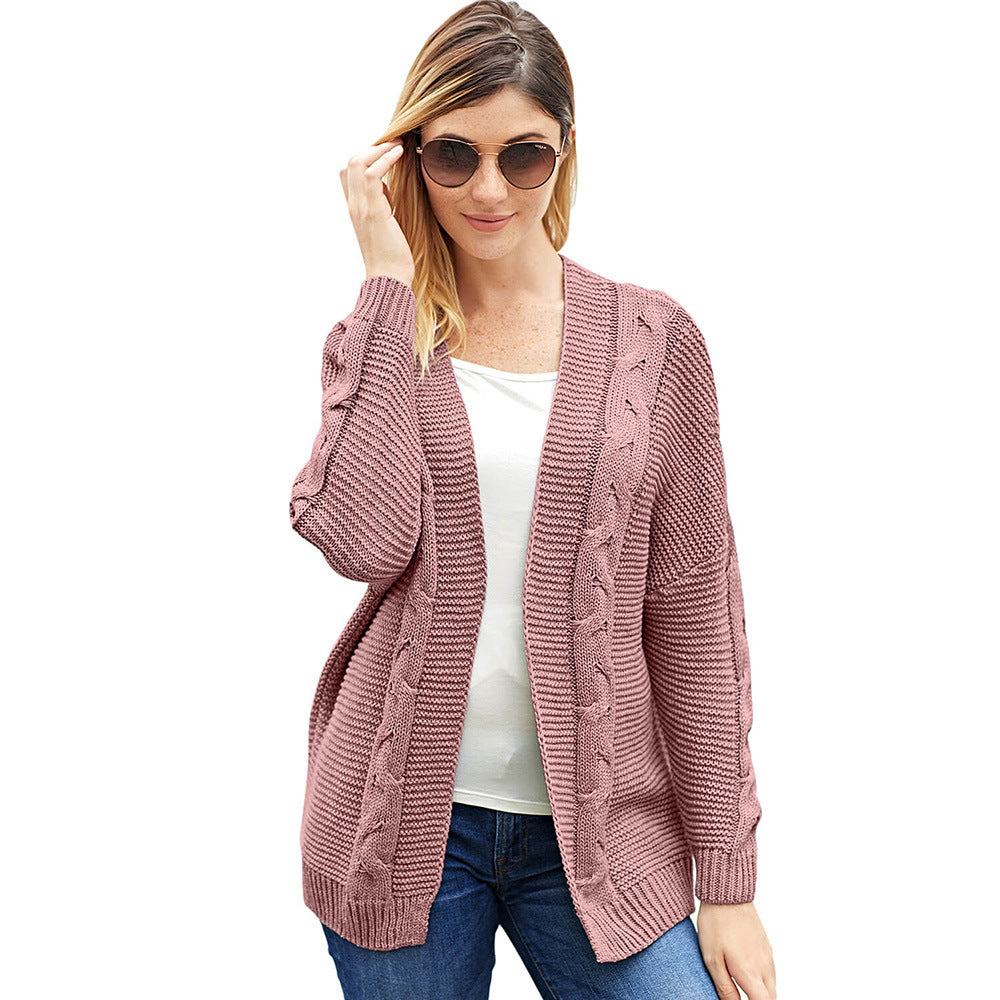 Edith Oversized Cable Knit Open Cardigan