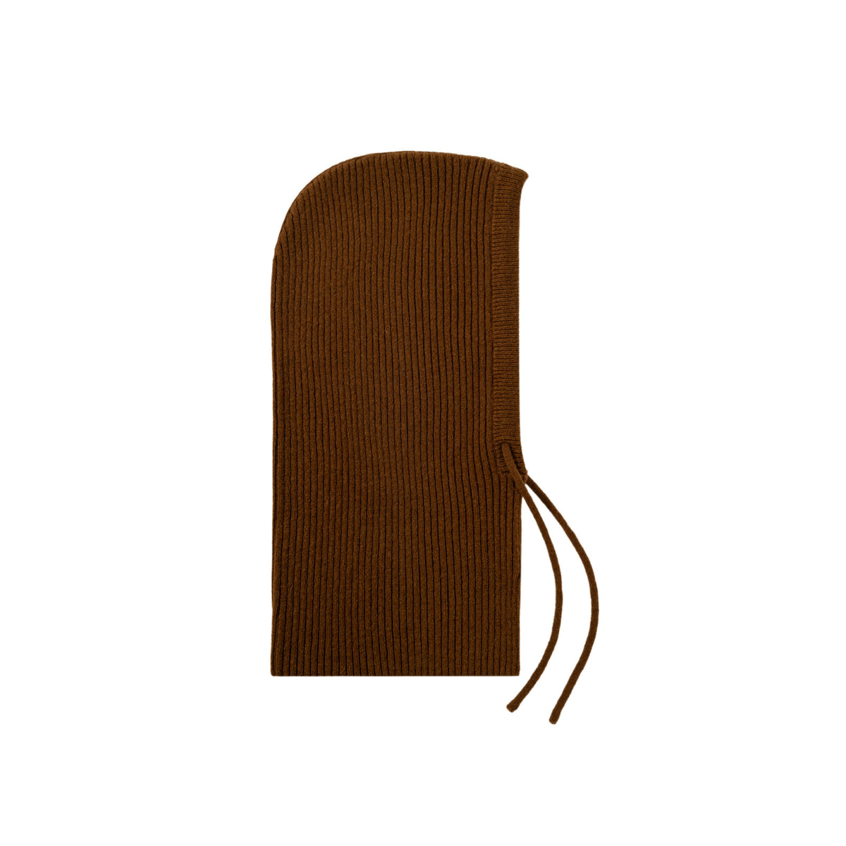 Zuleika Wool Ribbed Drawstring Hood