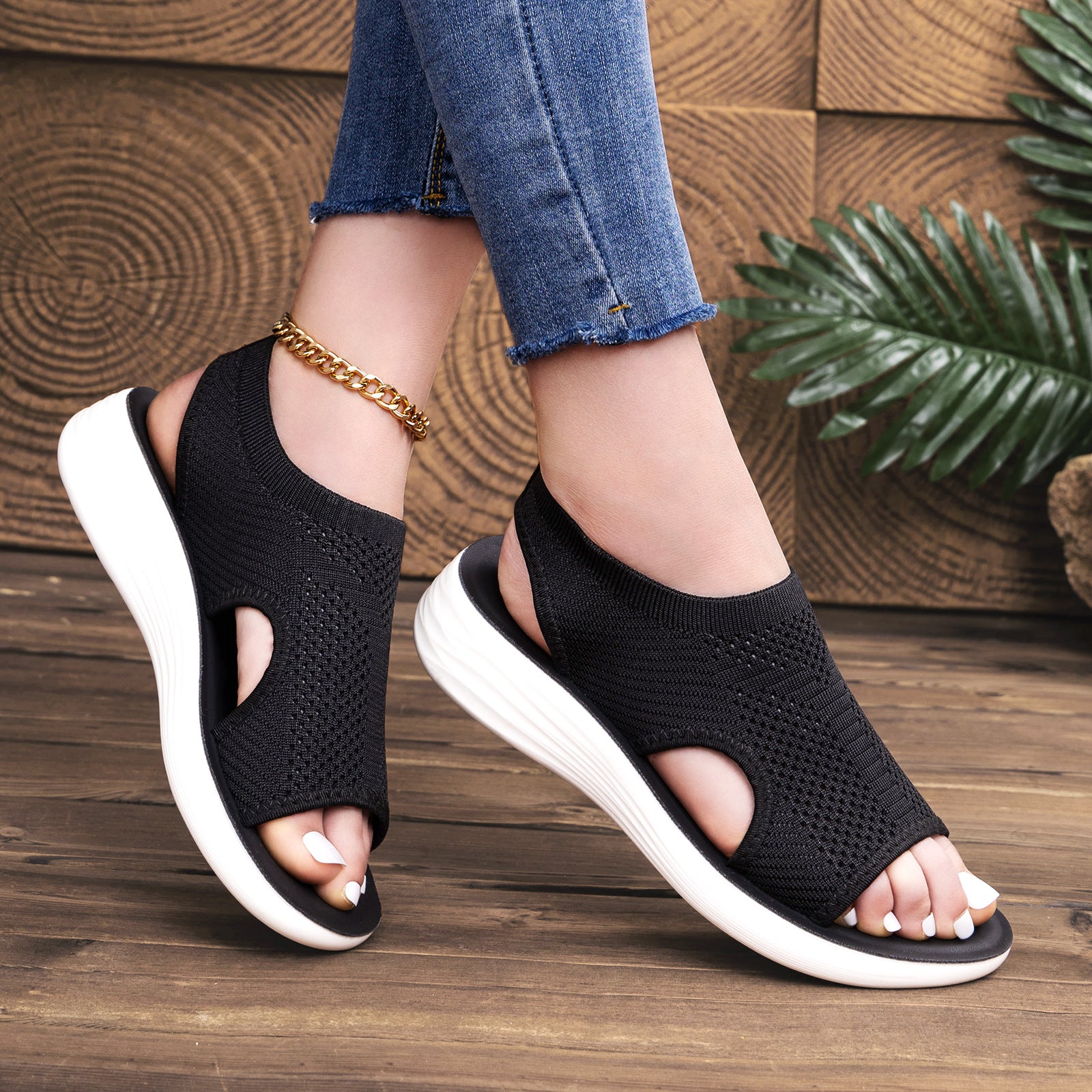 Monica Comfort Knit Sandals