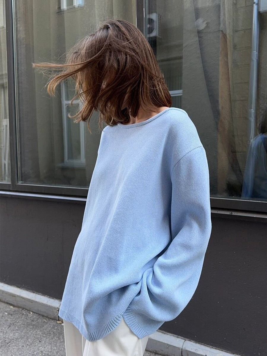 Ginevra Open Back Cotton Knit Sweater