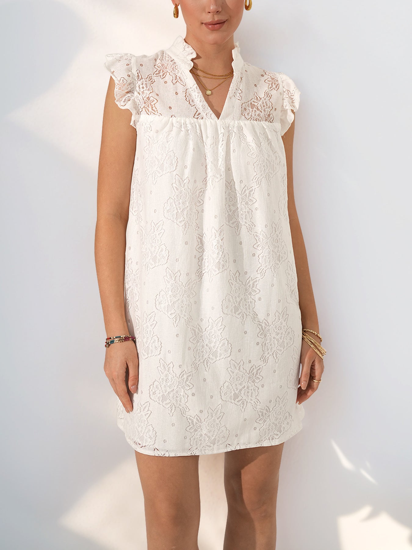 Lorena Lace Overlay Shift Dress