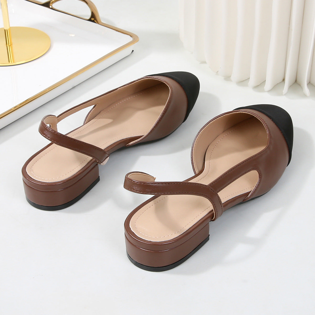 Dorothy Cap-Toe Slingback Heels