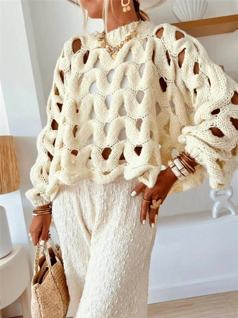 Hannah Open Knit Statement Sweater