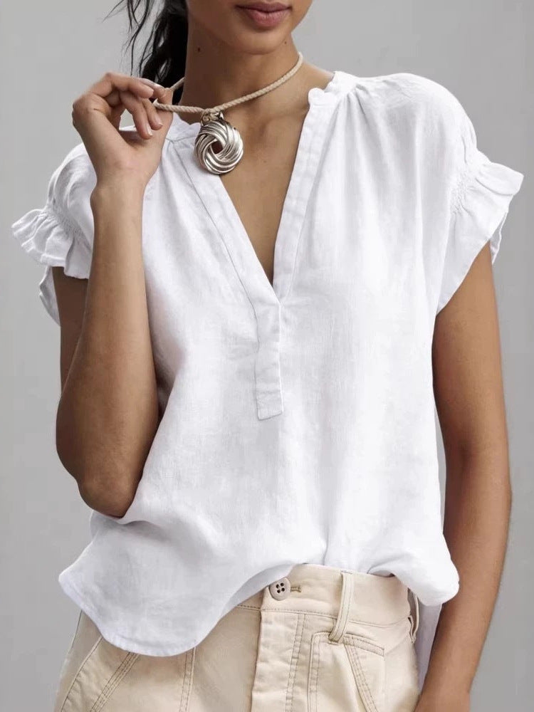 Natalia Ruffle Sleeve Blouse