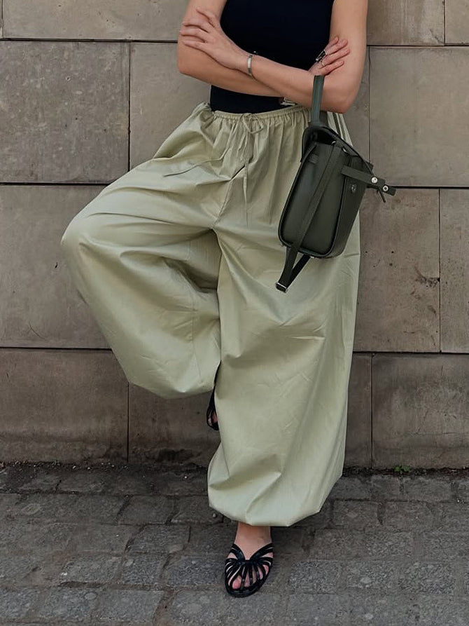 Geraldine Cotton Wide-Leg Balloon Pants