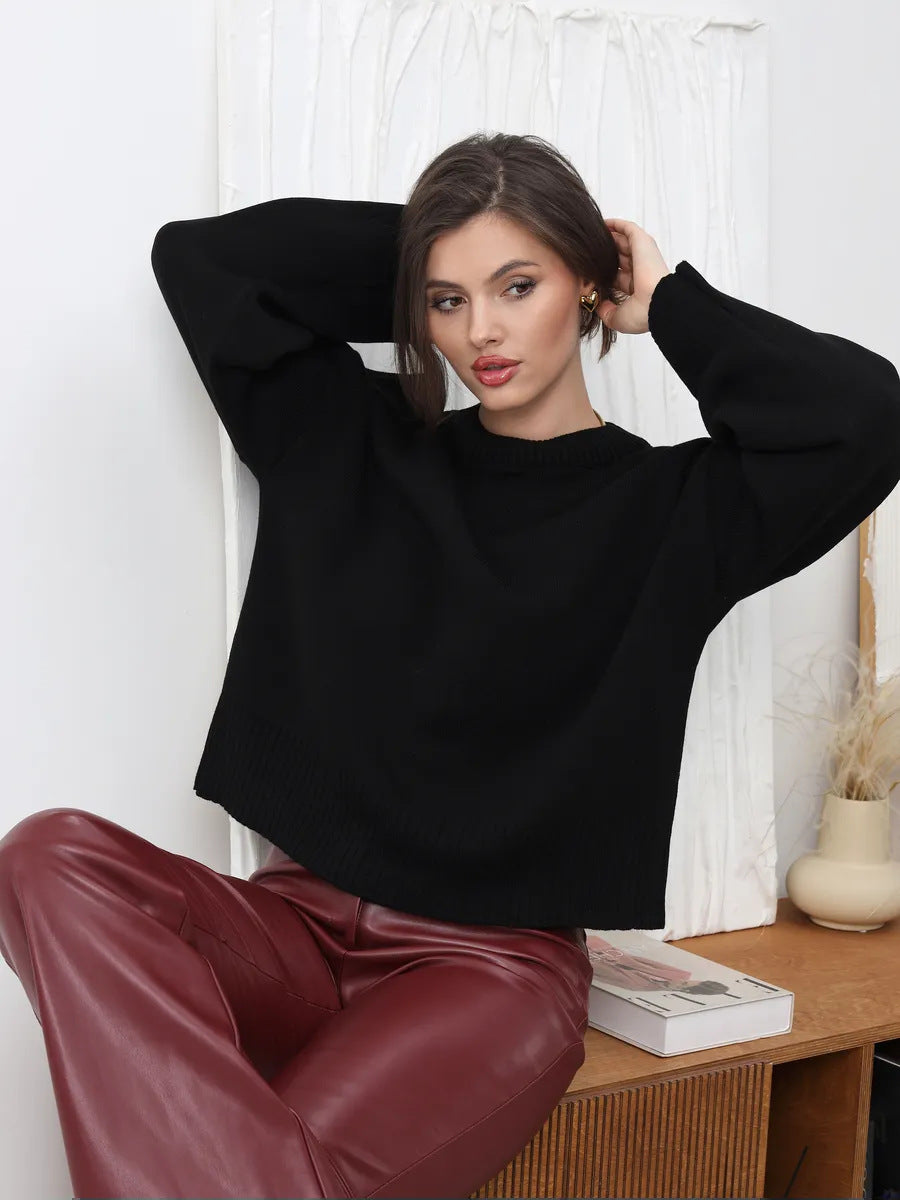 Margo & Main – ribbed-cuff oversized pullover sweater, additional view 20, US women's sizes