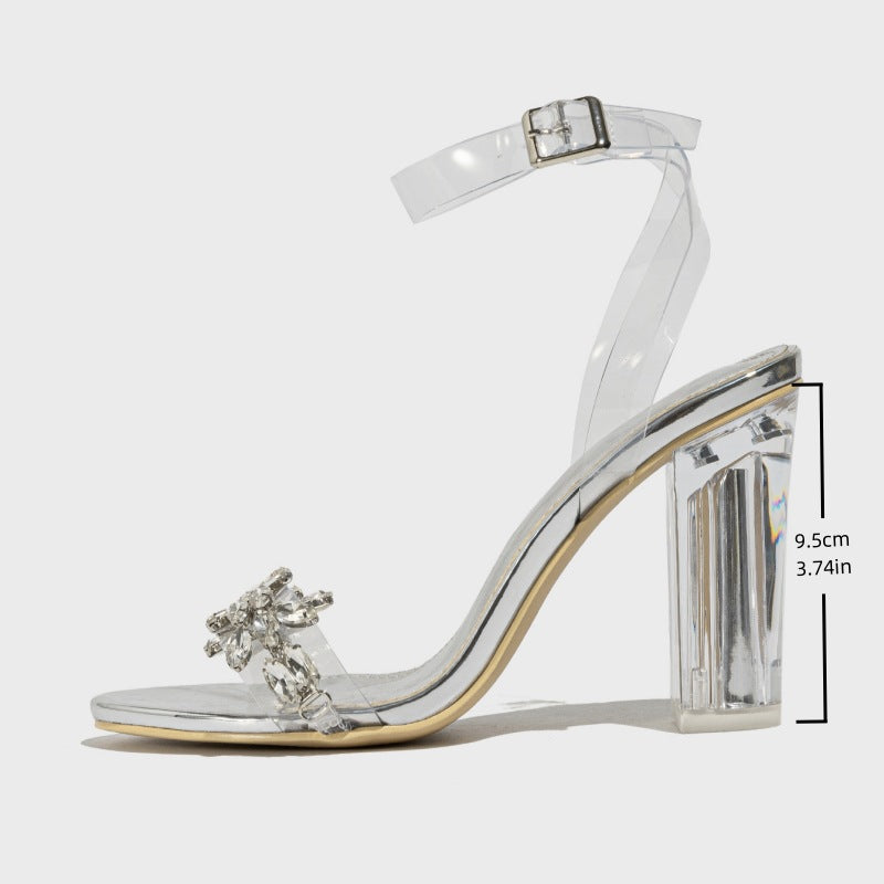 Loretta Crystal Clear Heels
