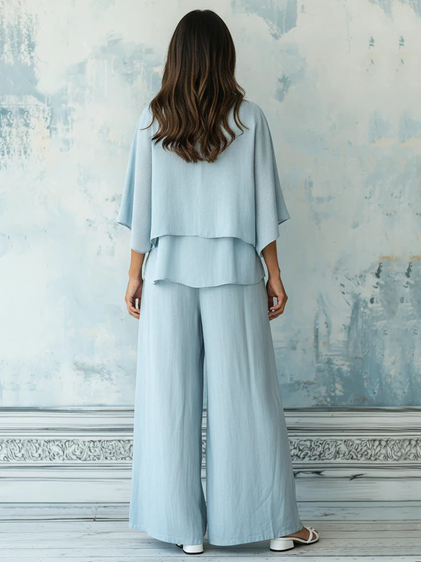 Sera Lightweight Wide Leg Pants Set