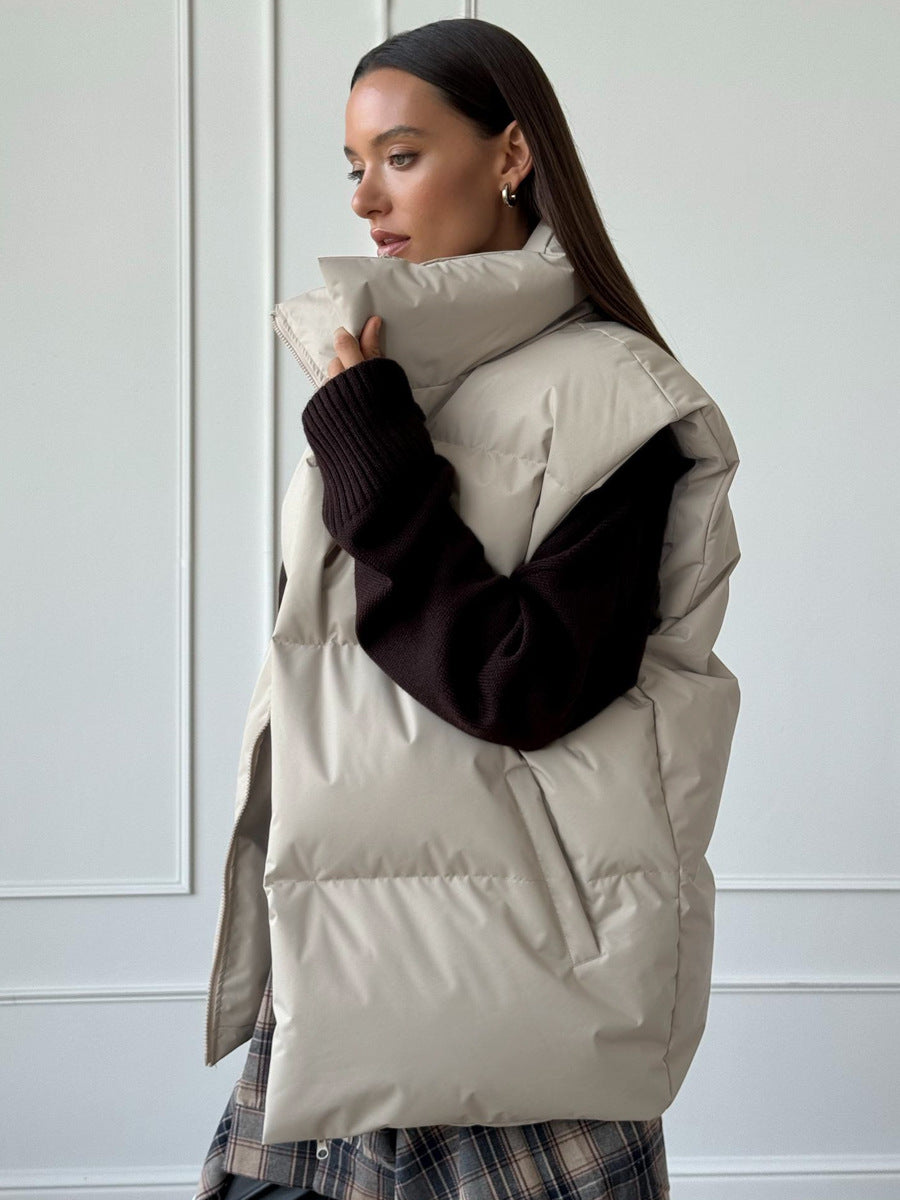 Pia Quilted Stand Collar Puffer Vest
