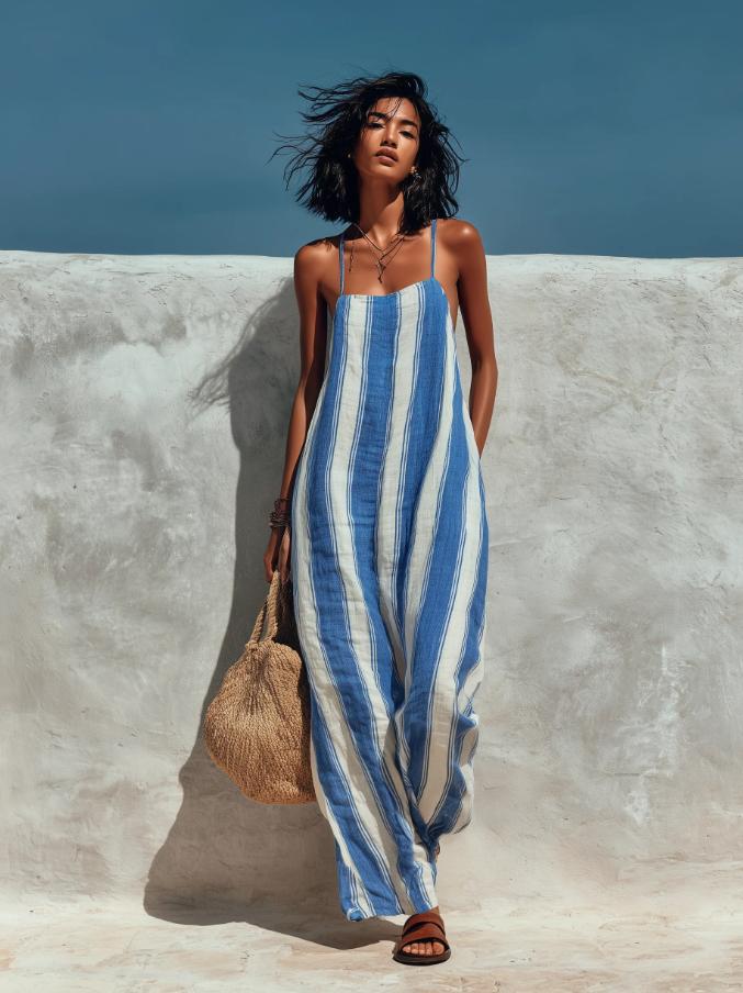 Rochelle Striped Wide Leg Jumpsuit