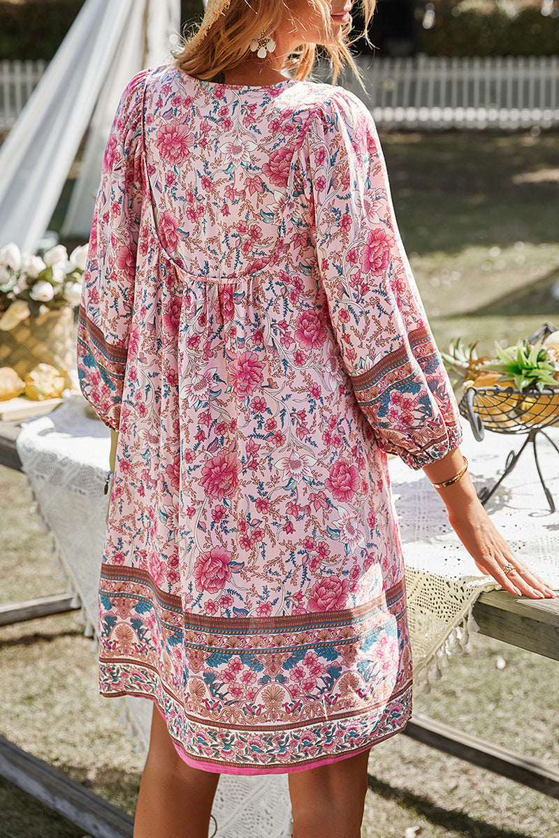 Ellora Boho Floral Tunic Dress