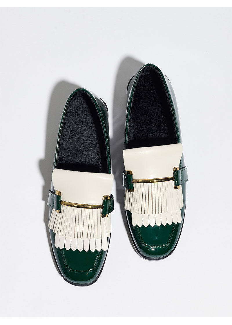 Beatrice Patent Fringe Loafers