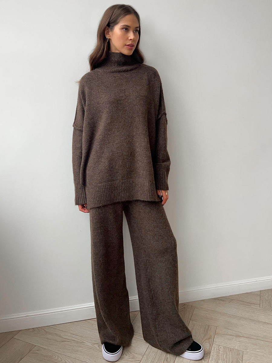 Margo & Main – turtleneck knit sweater & pants set, fabric detail, US women's sizes