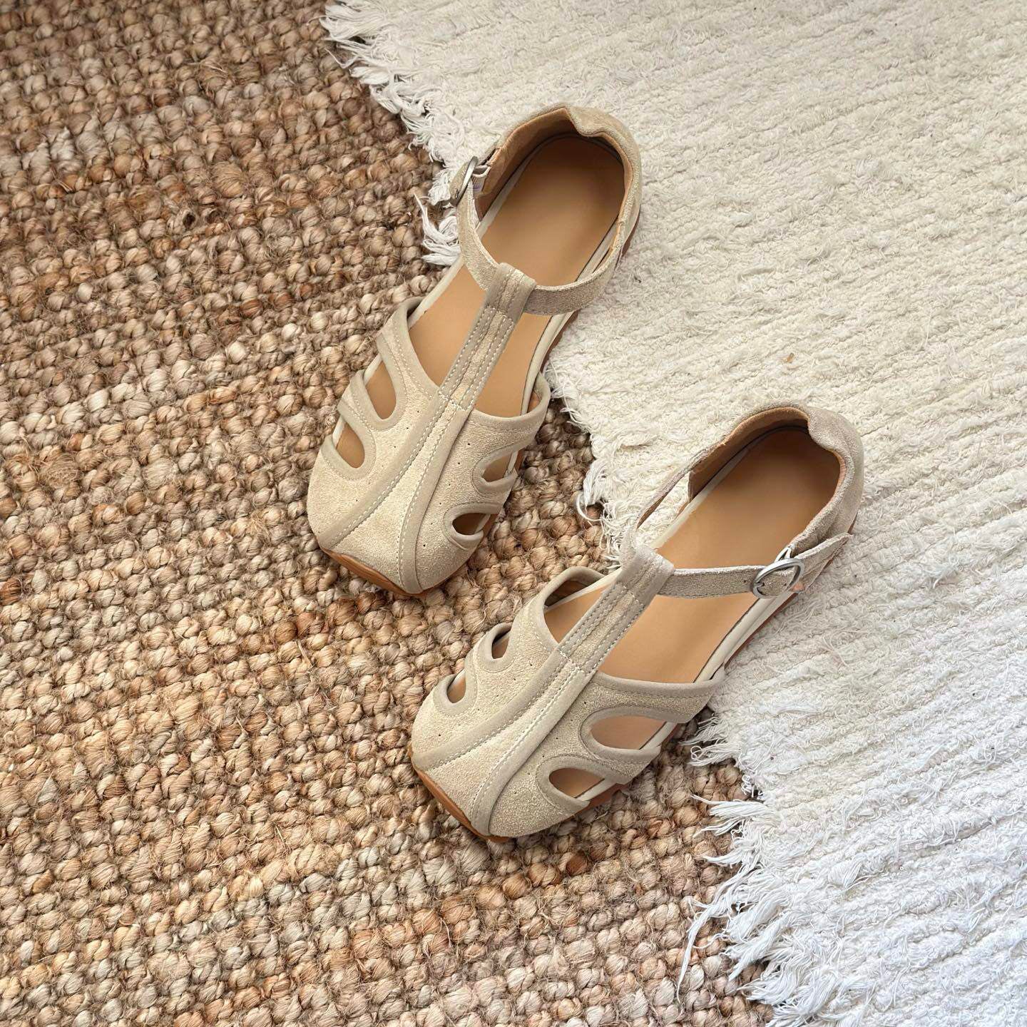 Odelle Suede Cutout Sandals