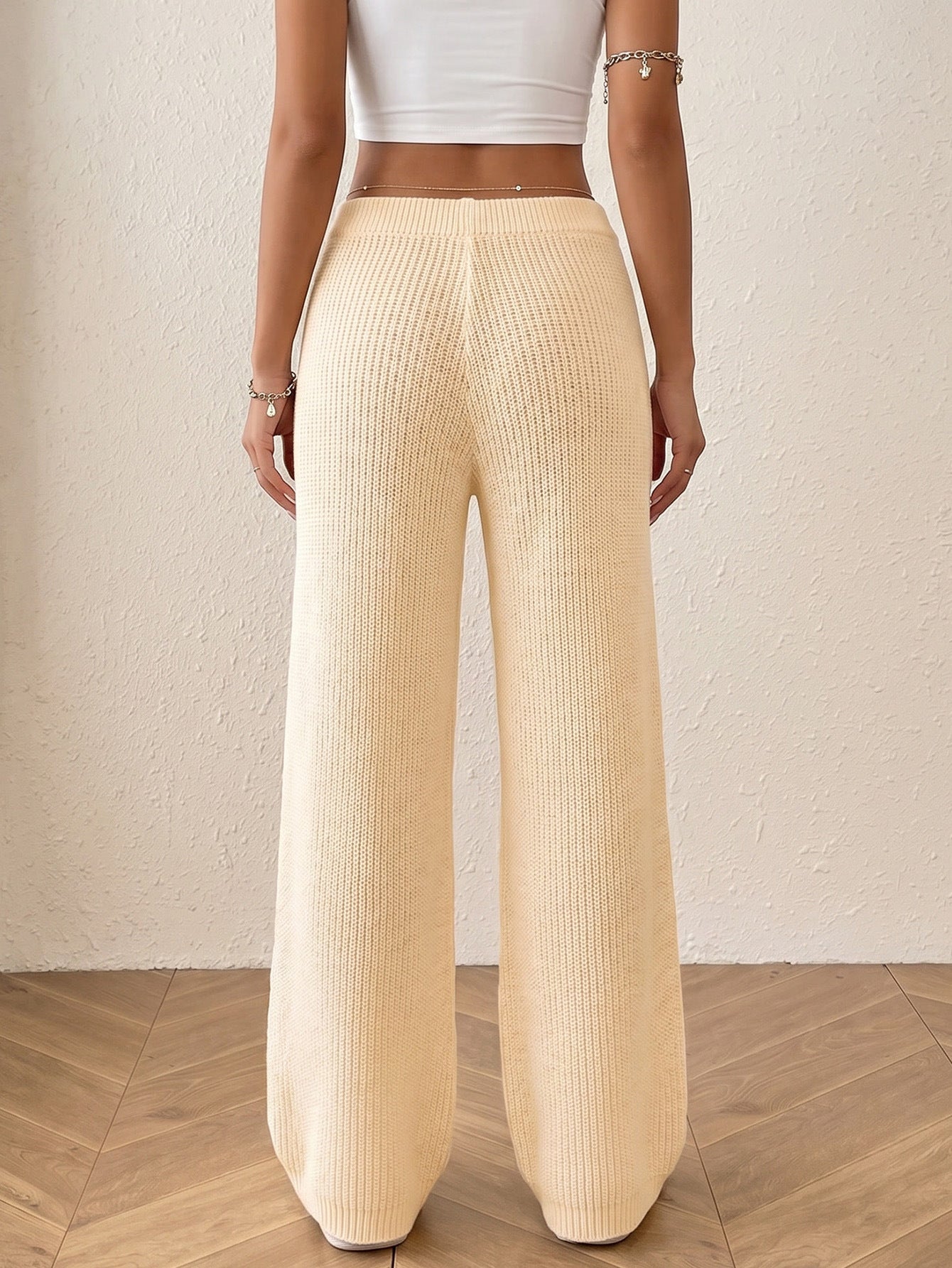 Margo & Main – ribbed knit wide-leg trousers, styled view, US women's sizes