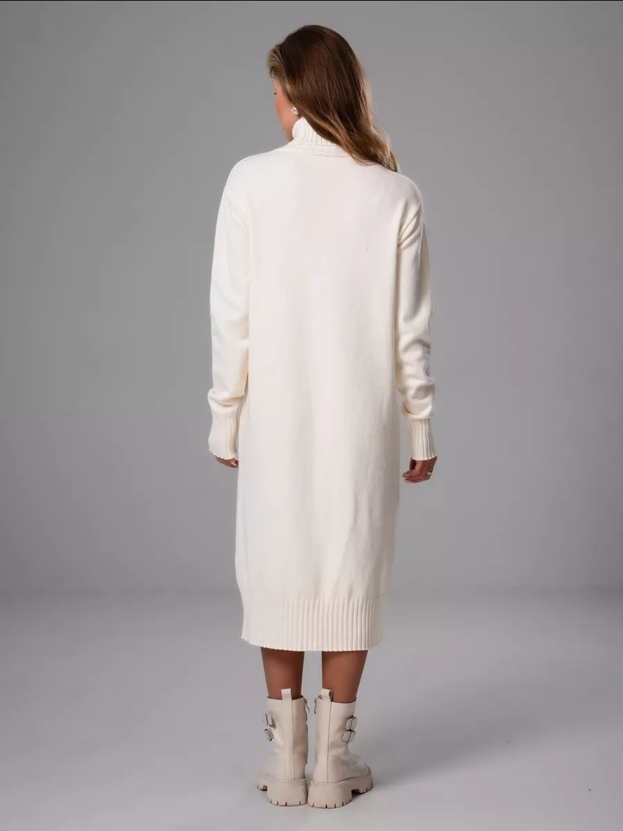 Margo & Main – turtleneck knit sweater dress, fabric detail, US women's sizes