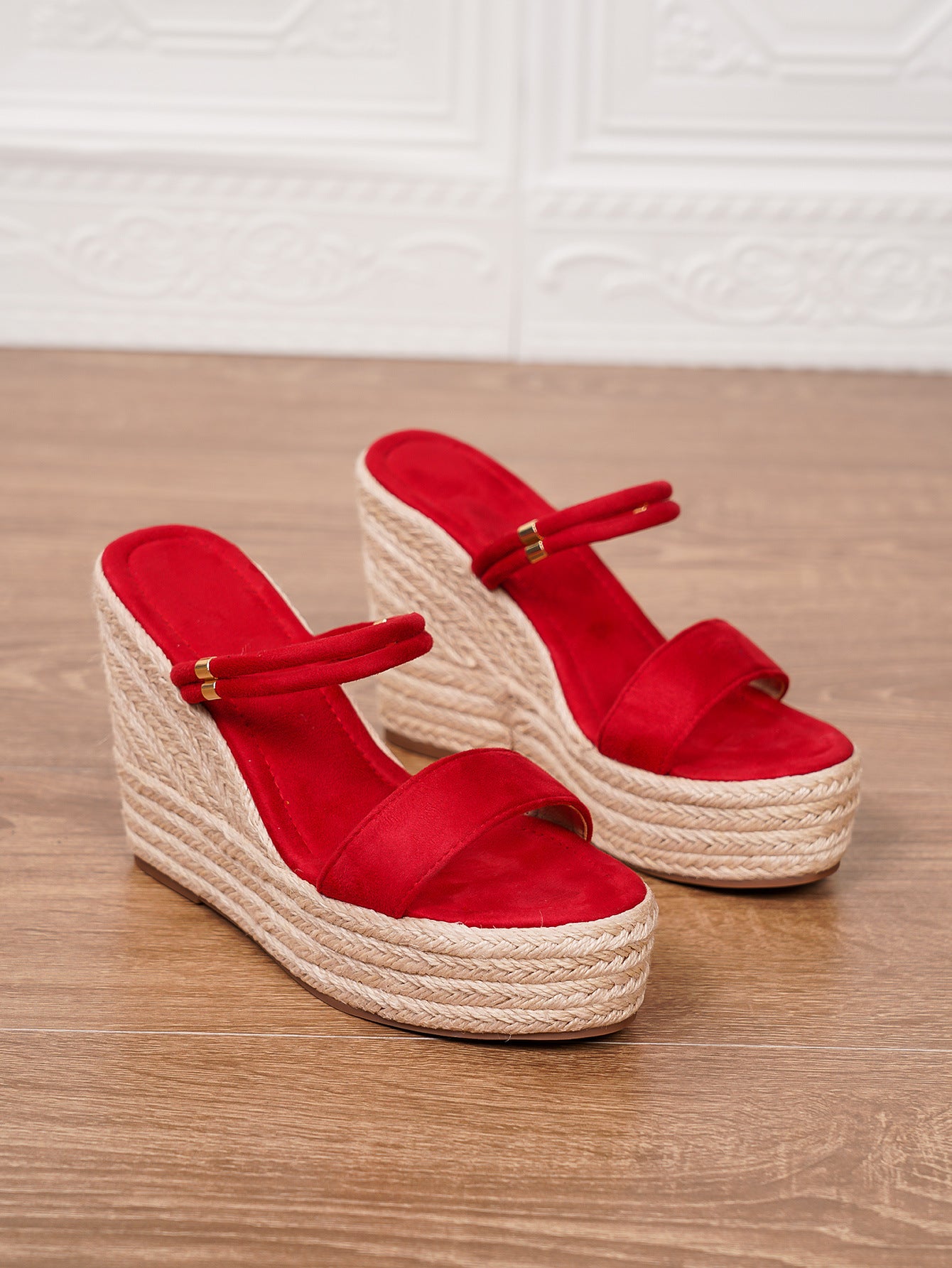 Margo & Main – braided straw platform slide sandals, additional view 16, US women's sizes