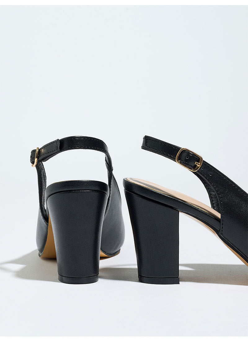Audrey Slingback Leather Heels