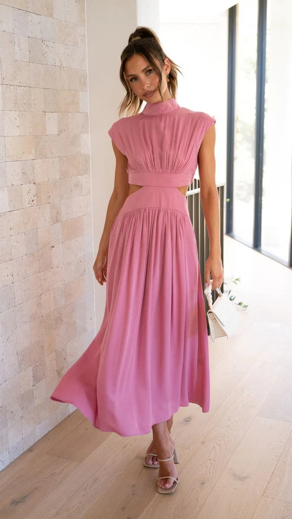 Valeria Elegant Cut-Out Midi Dress