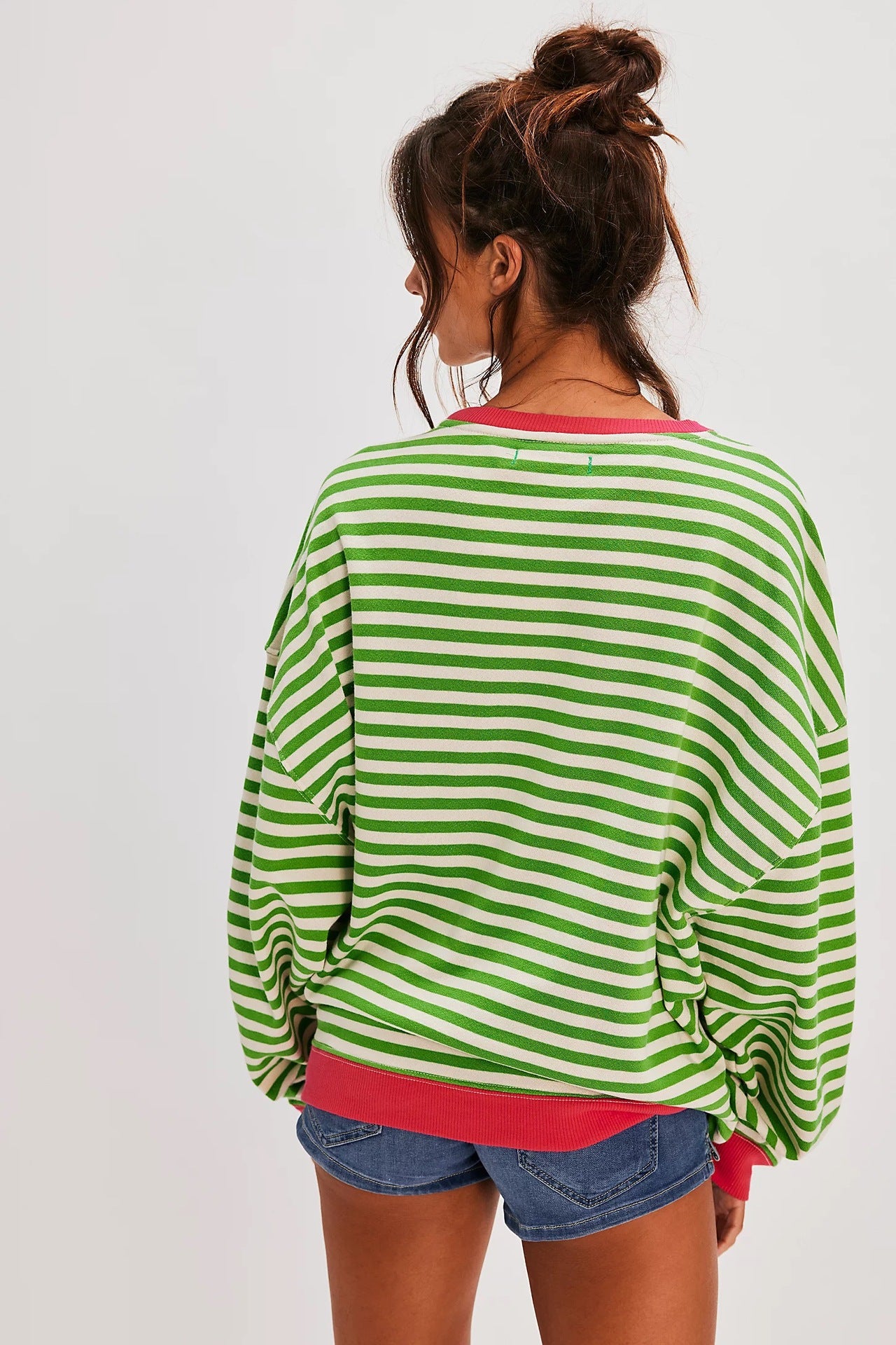 Flore Striped Oversized Crewneck Sweater