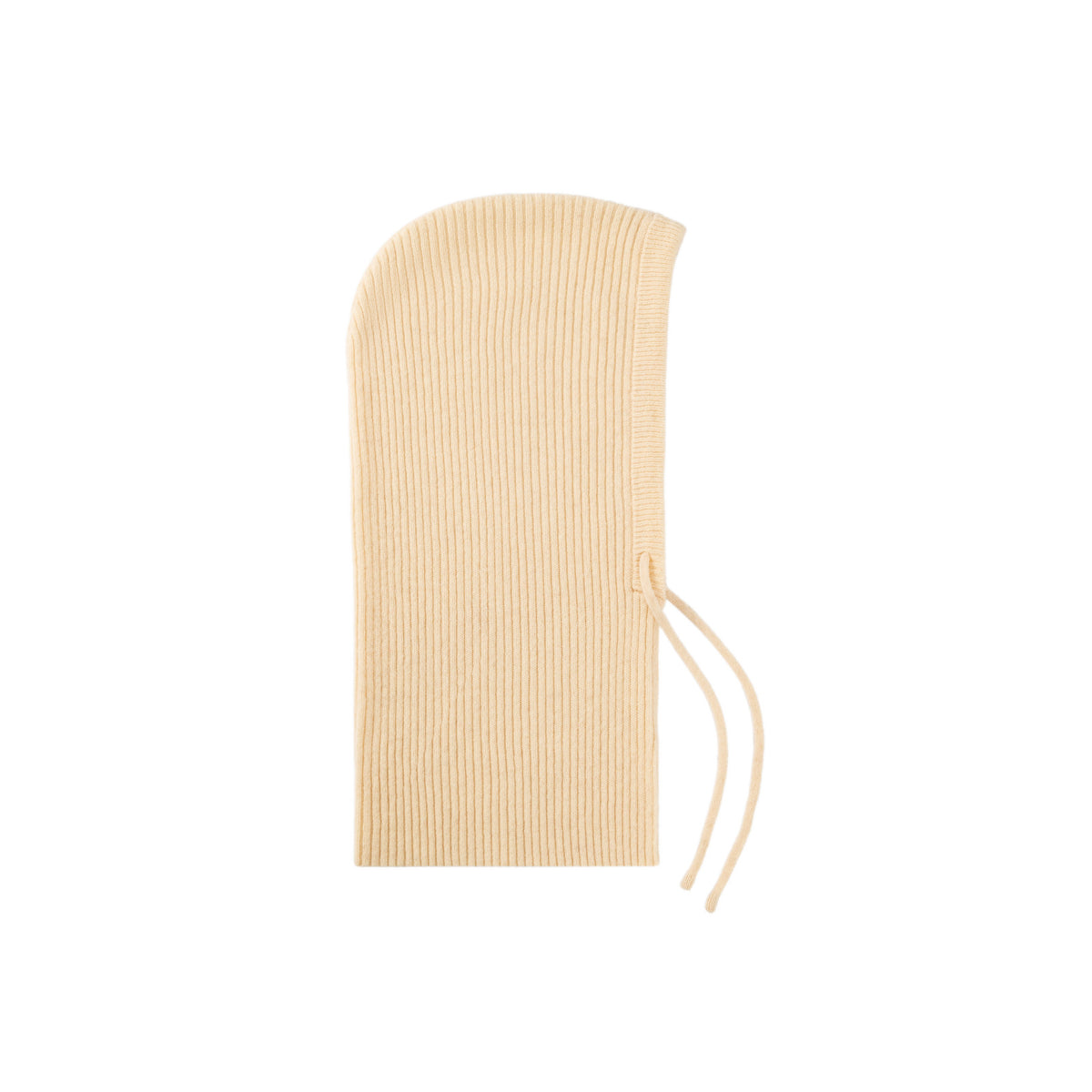 Zuleika Wool Ribbed Drawstring Hood