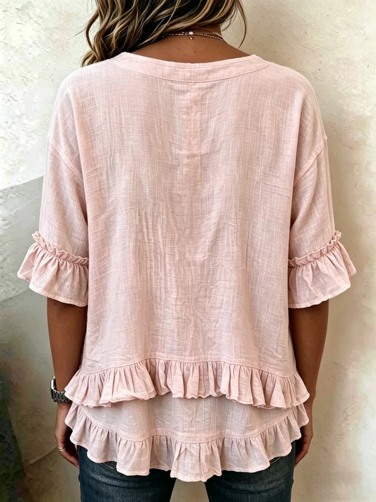 Harriet Romantic Ruffle V-Neck Blouse