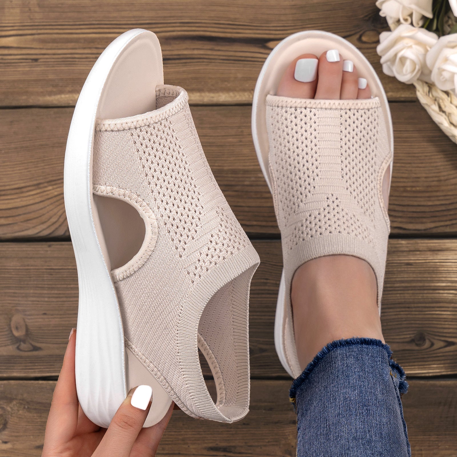 Monica Comfort Knit Sandals