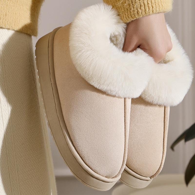 Noor Faux-Fur Lined Platform Slipper Booties