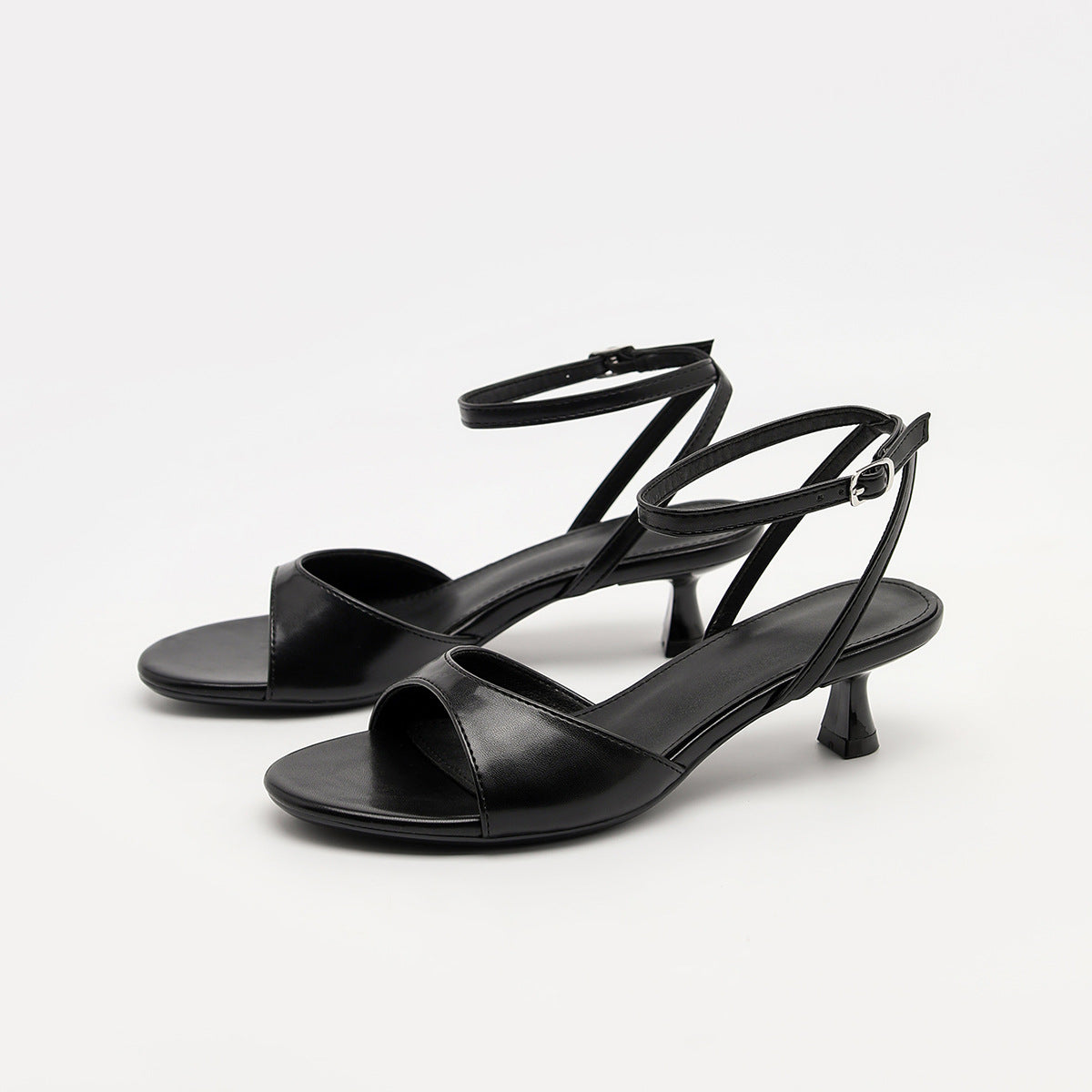 Romy Ankle Strap Kitten Heels
