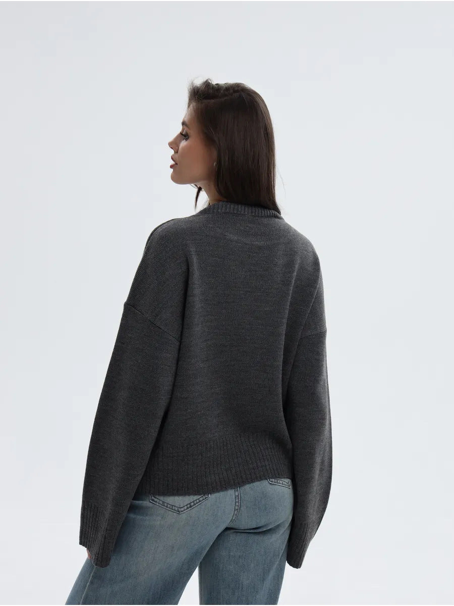 Margo & Main – ribbed-cuff oversized pullover sweater, additional view 13, US women's sizes