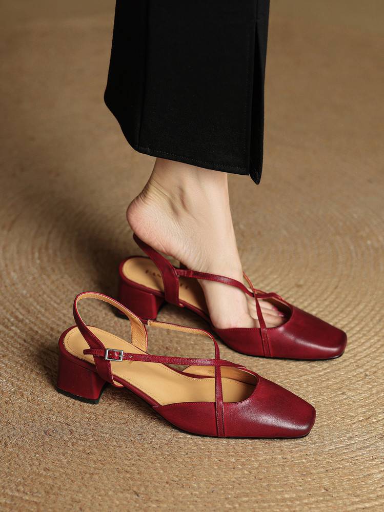 Margo & Main – genuine leather slingback mary janes, front view, US women's sizes