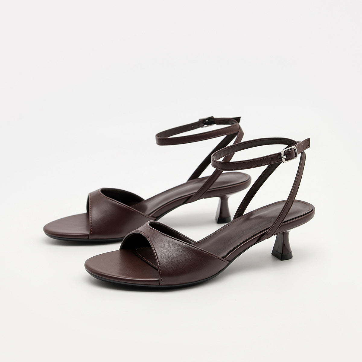 Romy Ankle Strap Kitten Heels