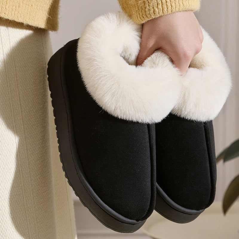 Noor Faux-Fur Lined Platform Slipper Booties