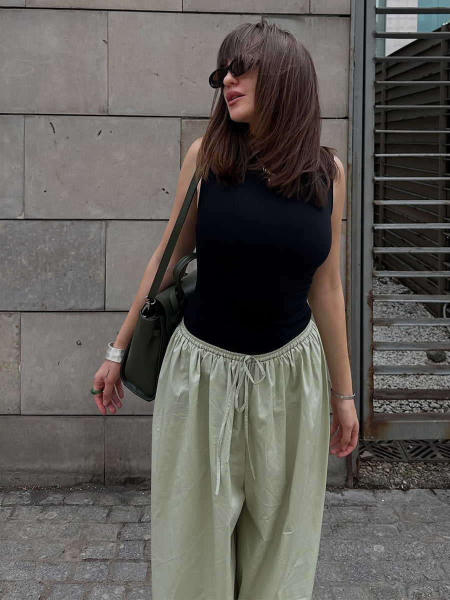 Geraldine Cotton Wide-Leg Balloon Pants