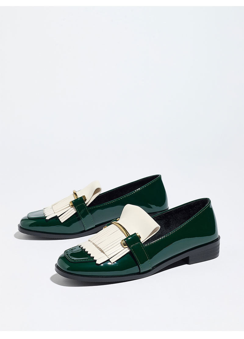 Beatrice Patent Fringe Loafers