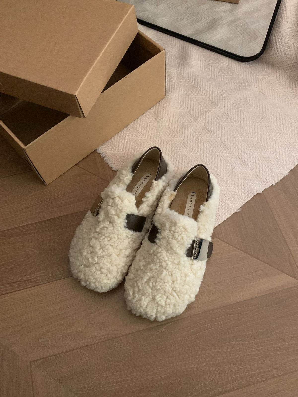 Olimpia Fleece-Lined Buckle Strap Loafers
