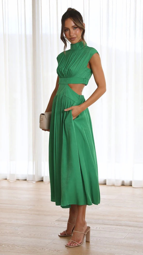 Valeria Elegant Cut-Out Midi Dress