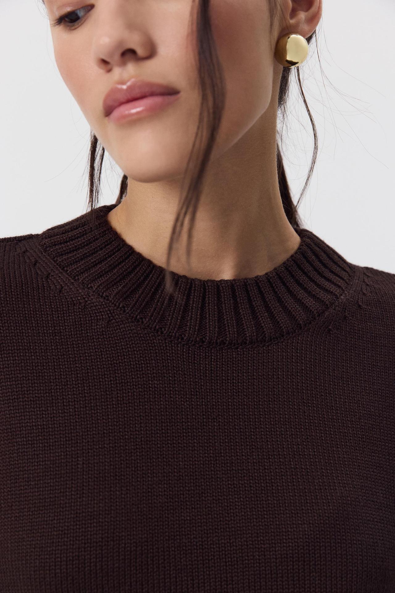 Margo & Main – cotton crew neck drop shoulder sweater, additional view 22, US women's sizes