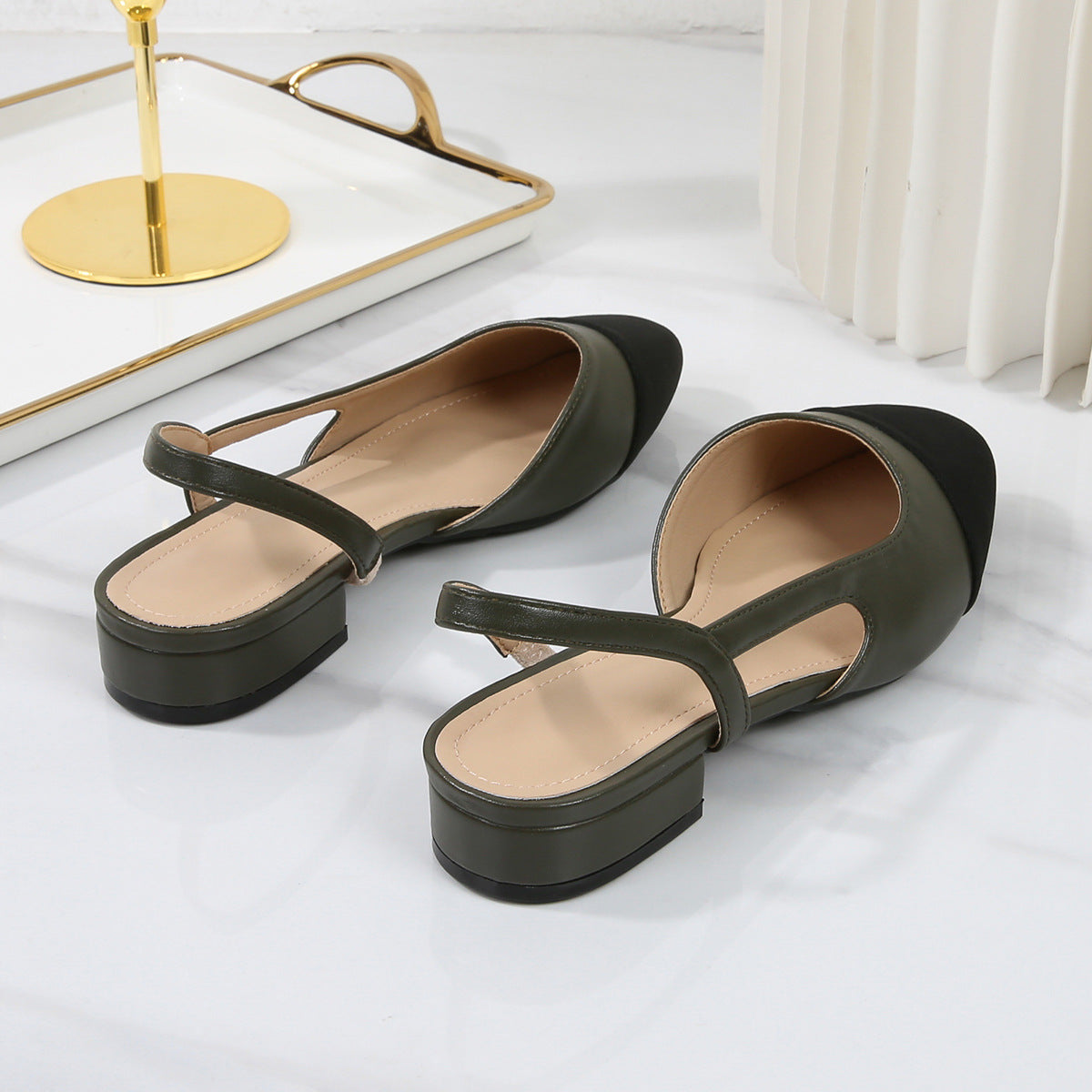Dorothy Cap-Toe Slingback Heels