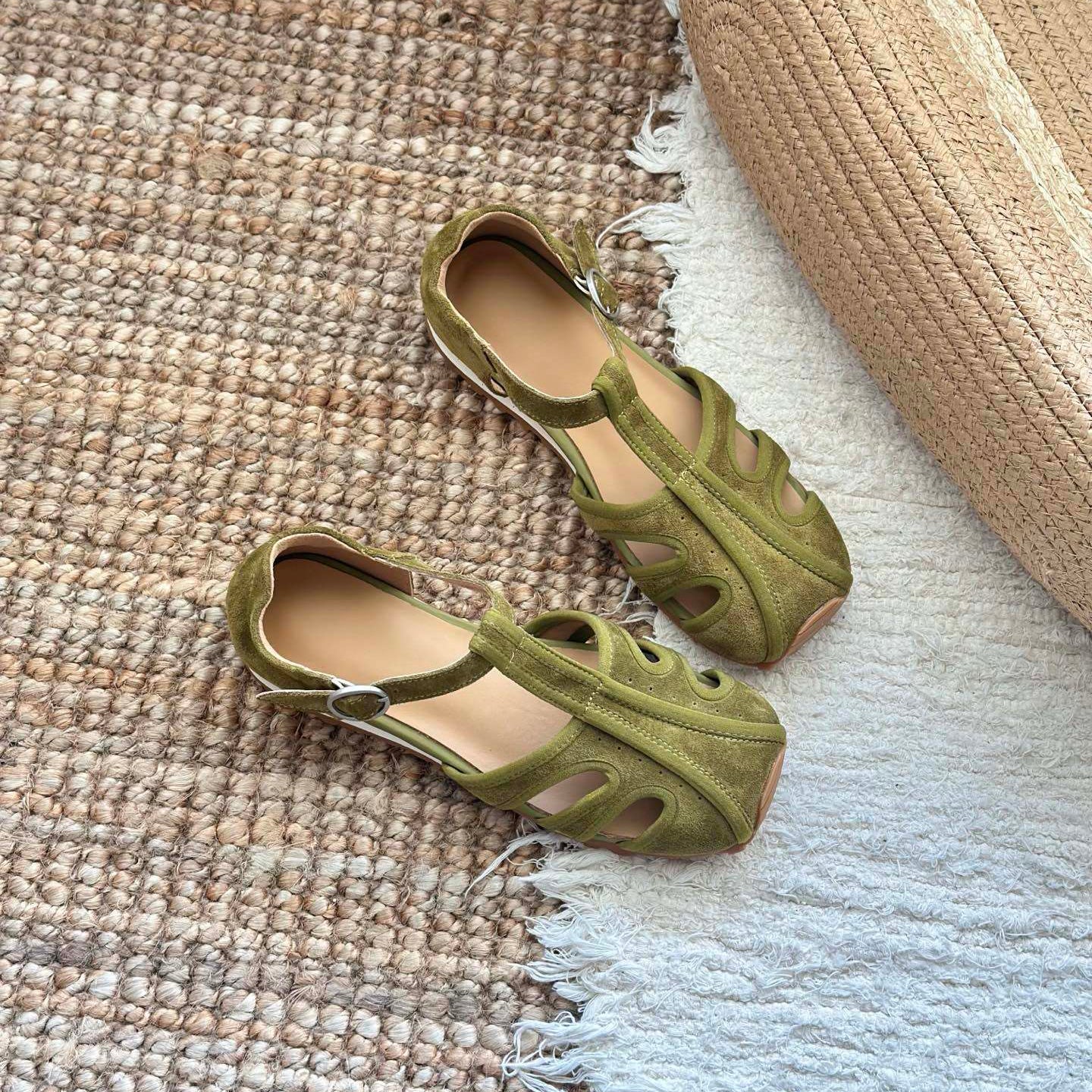 Odelle Suede Cutout Sandals