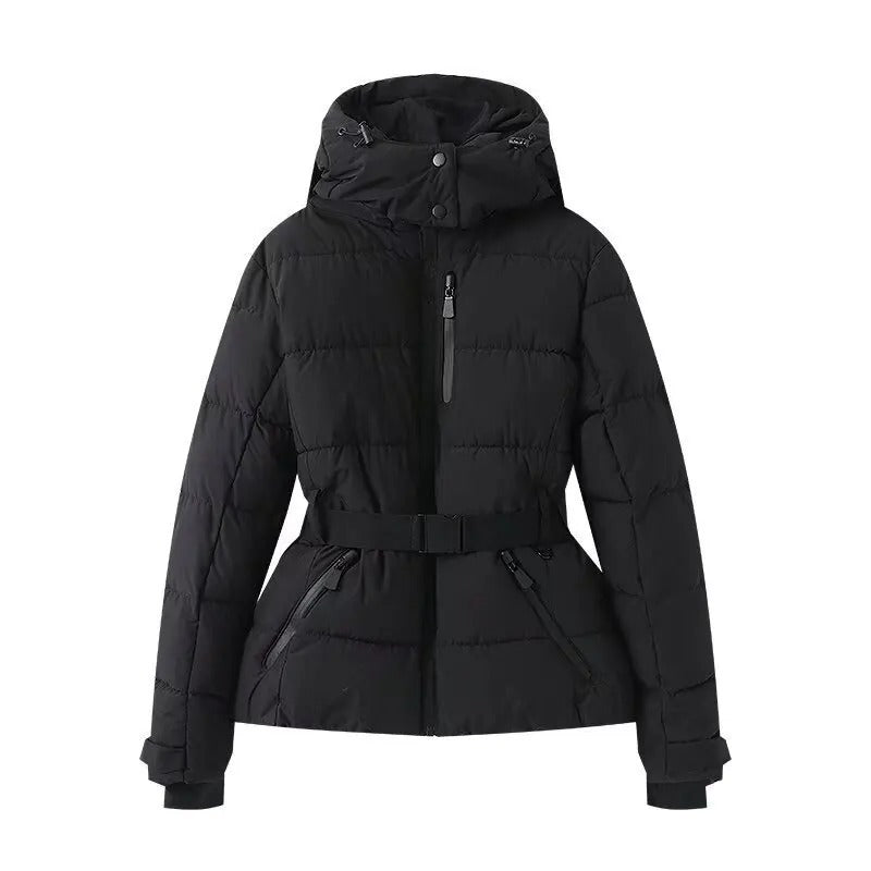 Margo & Main – belted hooded quilted puffer jacket, additional view 11, US women's sizes