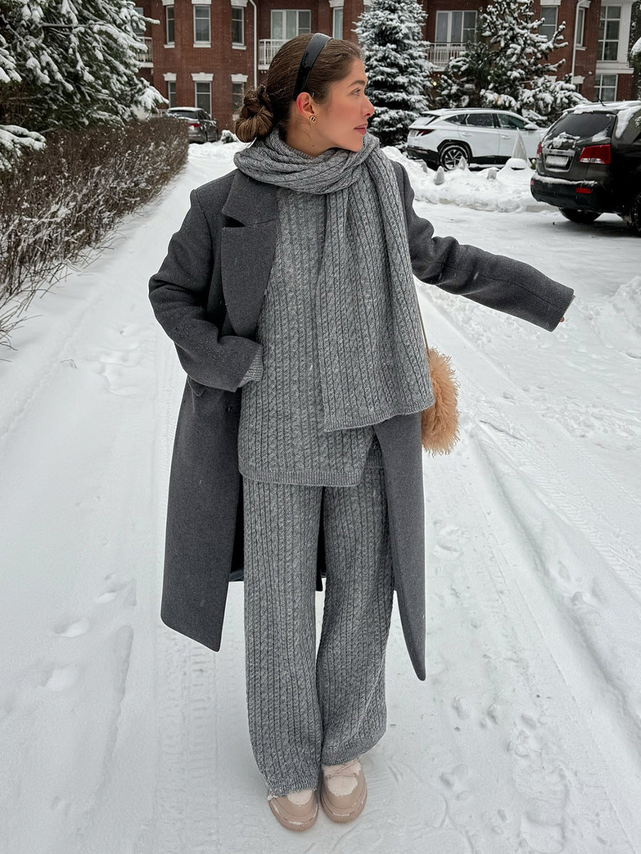 Venetia Cable Knit Sweater and Pants Set