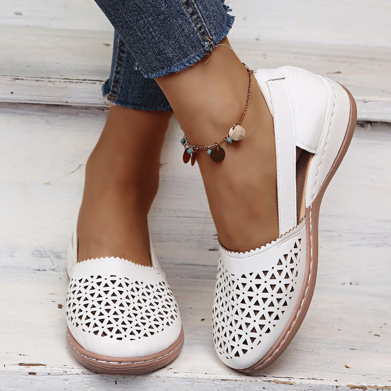 Wide Fit Bunion Shoes Cutout Slip-On Shoes