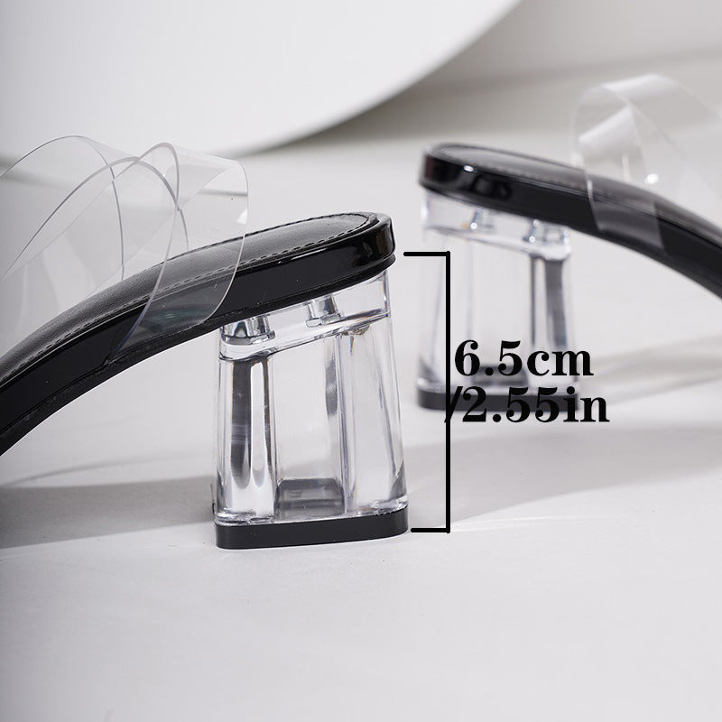 Pamela Clear Block Heels