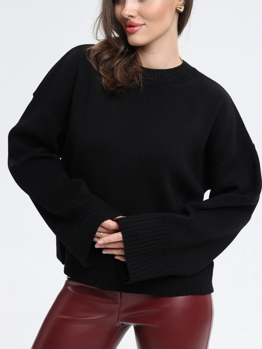 Margo & Main – ribbed-cuff oversized pullover sweater, additional view 15, US women's sizes