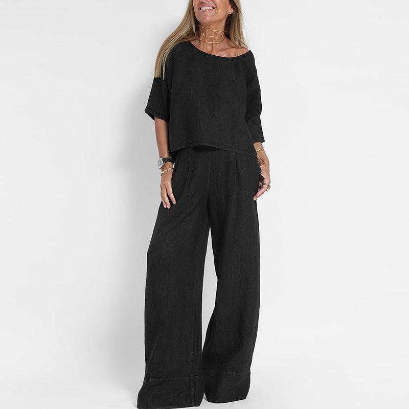 Alessia Linen Blend Relaxed Set
